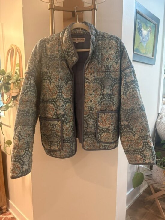 Free People Jackets & Blazers - Free People - Blue Quilted Jacket - Size Small